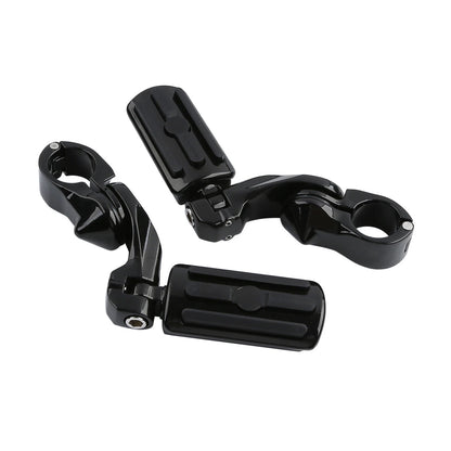 Black Highway Engine Guard Crash Bar Footpeg for Harley Electra Glide (09-24)