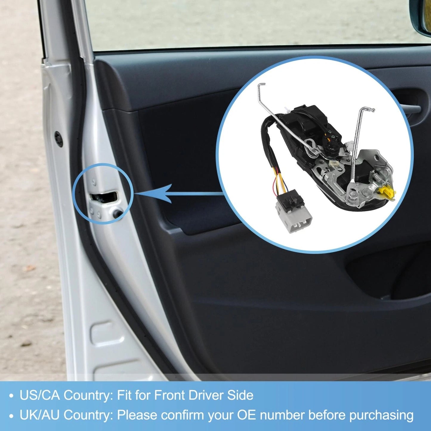 Front Left Side Door Lock Actuator Motor for Toyota Tacoma (1998–2004)