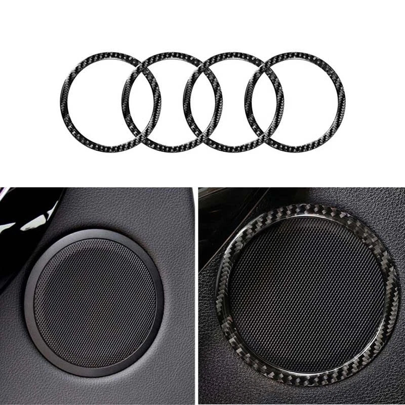 Carbon Fiber Speaker Grille Mask Cover Trim Fit For BMW X3 X4 G01 G02 2018-2021