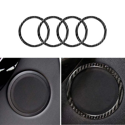 Carbon Fiber Speaker Grille Mask Cover Trim Fit For BMW X3 X4 G01 G02 2018-2021