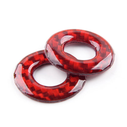 Carbon Fiber Red Door Lock Pin Cover for Dodge Challenger (2008-2014)