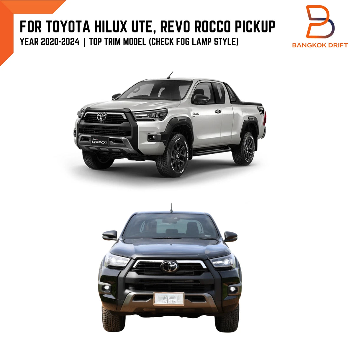 Deflector Radiator Side Pair for Toyota Hilux Ute Rocco (2020-2024)