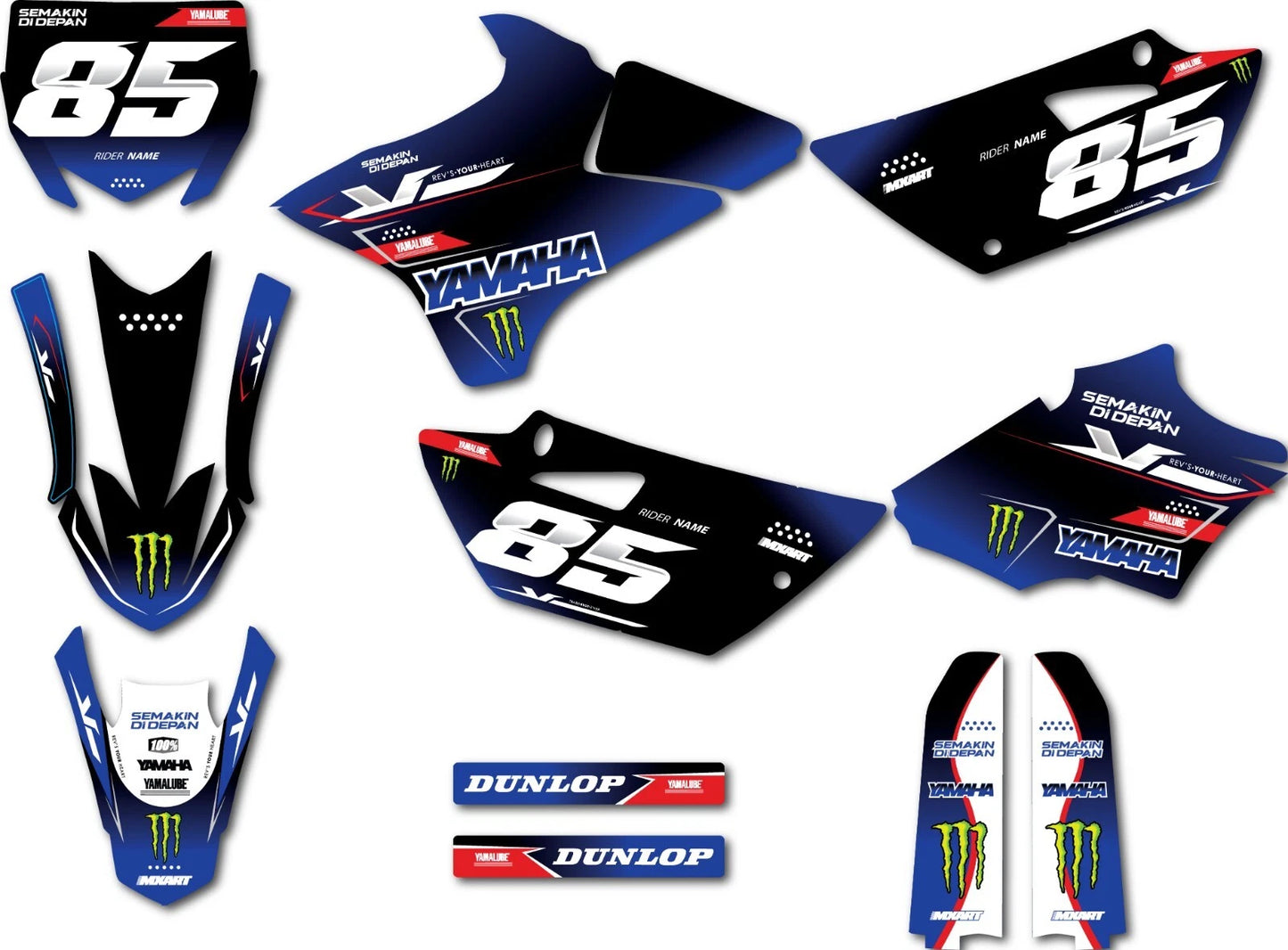 Fury Style Stickers Kit for YAMAHA YZ 85 (2015-2021)