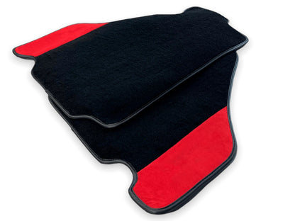 Floor Mats for Ferrari F430 2 x Carpet & Red Alcantara Leather (2004-2009)