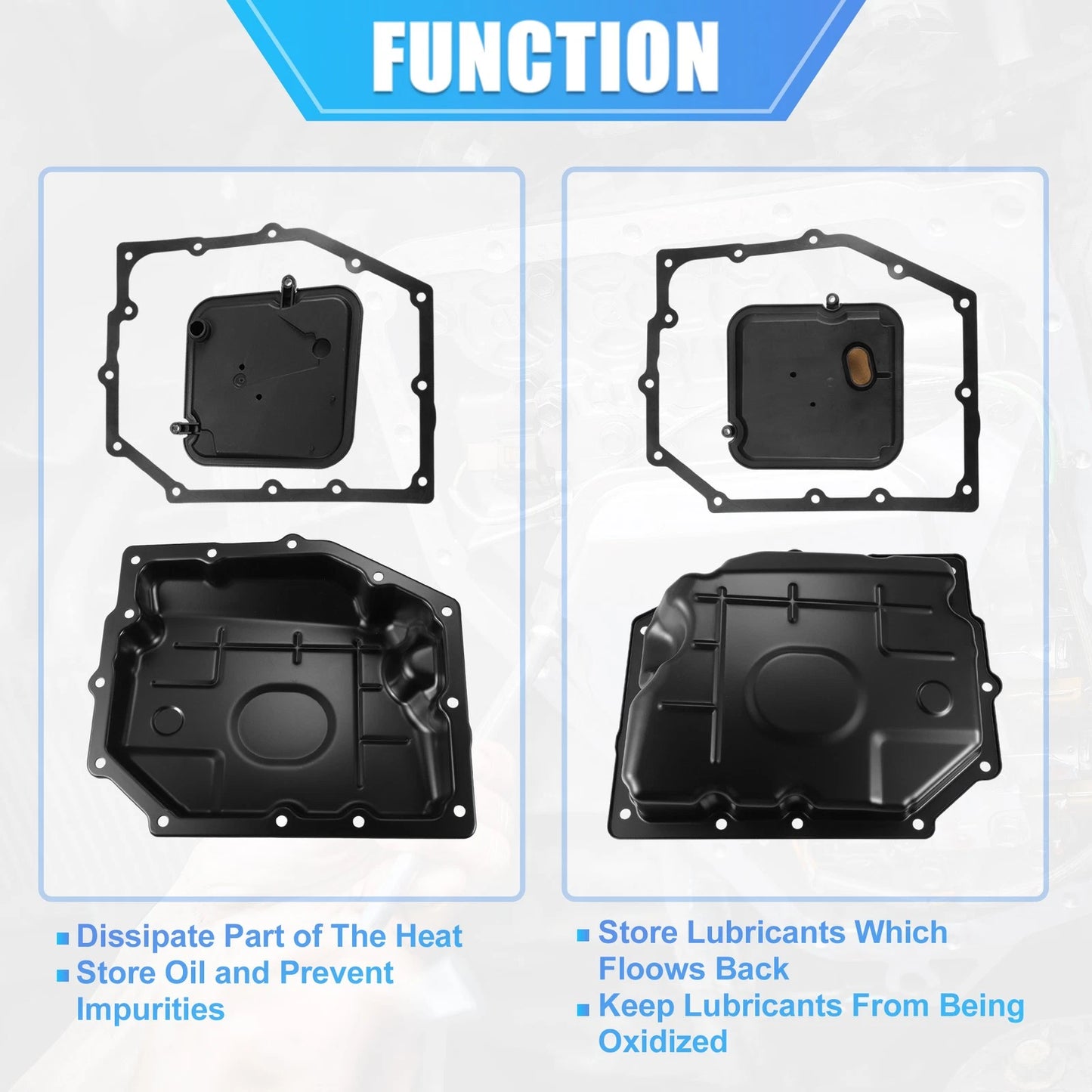 1 x Set Transmission Oil Pan with Filter and Gasket for Chrysler