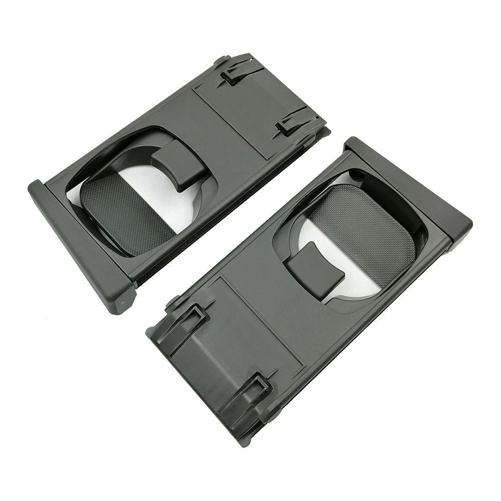 Black L&R Front Cup Holder Trim for Toyota Hilux Vigo Fortuner (2005-2014)