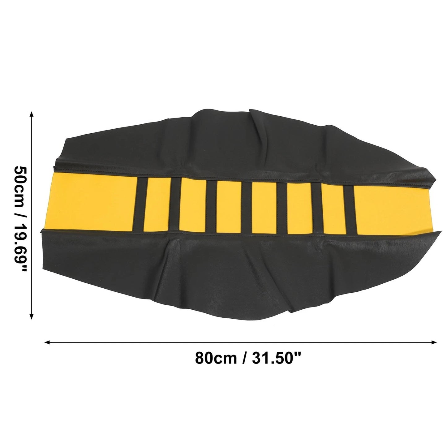 Seat Cover for Universal Motorcycle Dirt Bike Faux Leather Yellow Black