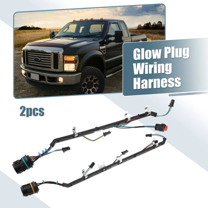 2 x Glow Plug Wiring Harness for Ford F-250 F-350 6.4L (2008-2010)