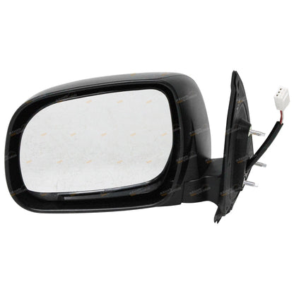 LH Black Electric Side Door Mirror for Toyota Hilux (2005–2010)