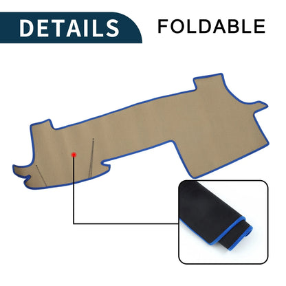 Dashboard Cover Mat for Toyota Mark X Sun Protector Pad Black Blue (2004-2023)