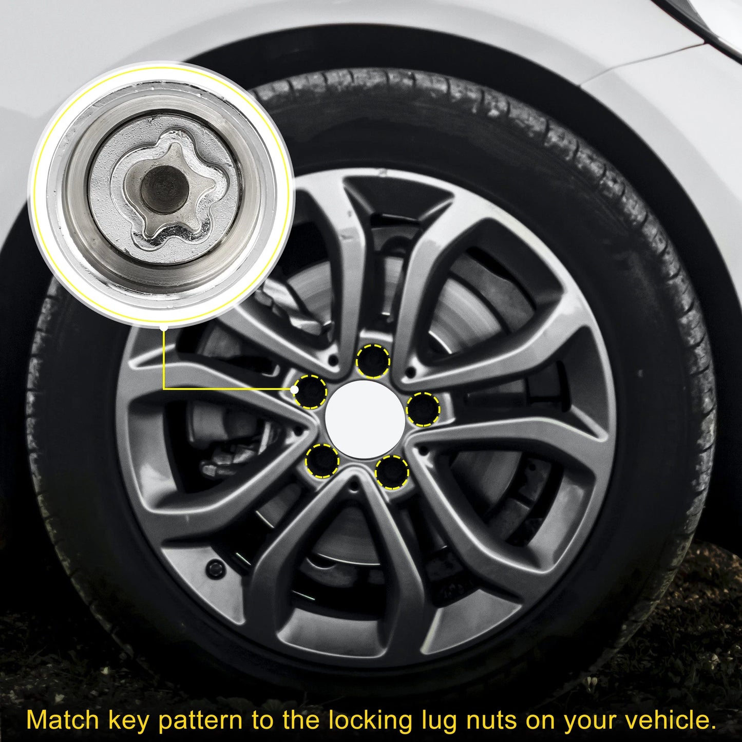 317 Wheel Lock Lug Nut Set with Protector Socket for Mercedes Benz
