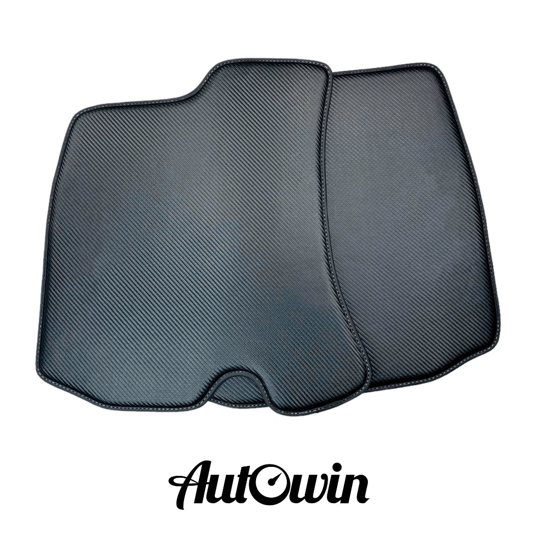 AutoWin Carbon Fiber Leather Floor Mats for Ferrari Roma (2021-2024)