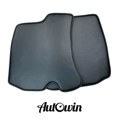 AutoWin Carbon Fiber Leather Floor Mats for Ferrari Roma (2021-2024)