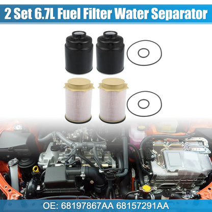 2x 6.7L Fuel Filter Water Separator for Dodge Ram 2500/3500/4500/5500