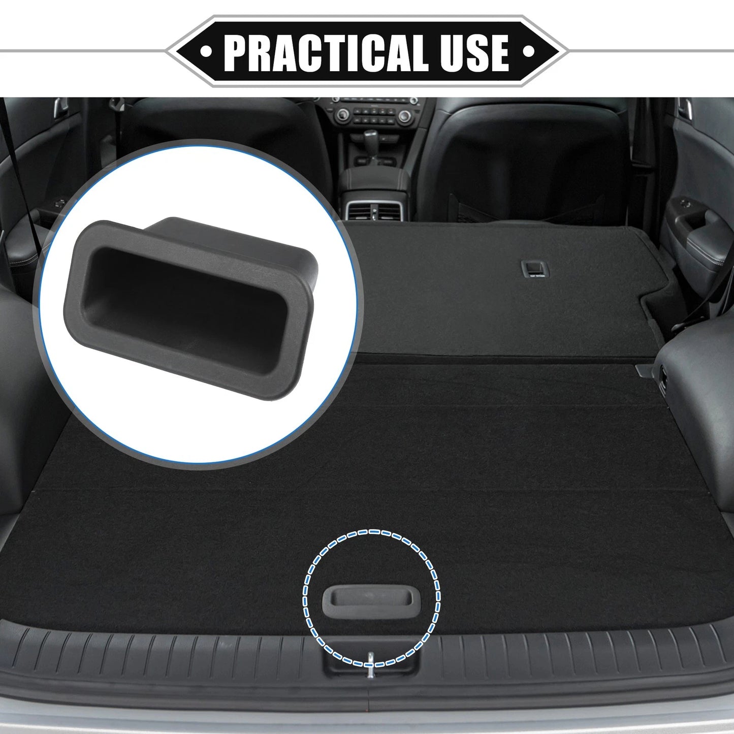 Rear Trunk Lid Handle Cover for Mazda 3 (2004-2018) Black Trim