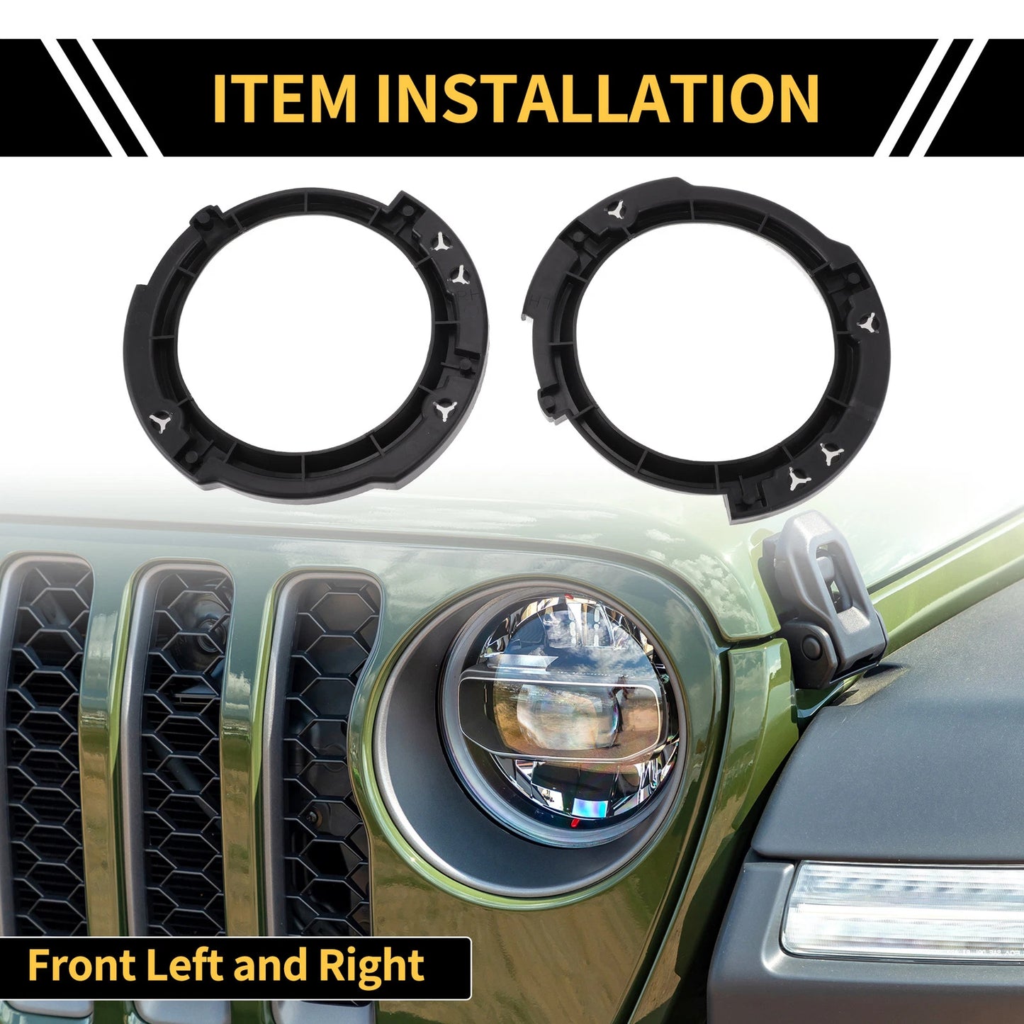 7 Inch Round Headlight Mount Bracket for Jeep Wrangler JK (2007-2017)