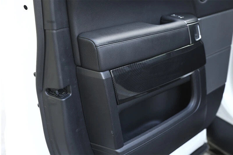 Carbon Fiber Look Interior Door Panel Cover Trim For Range Rover Sport 2014-2018