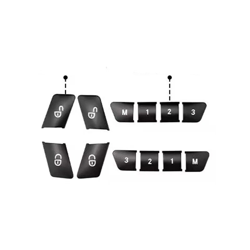 12X Door Lock Unlock Seat Memory Button Cover for Mercedes W212 W204