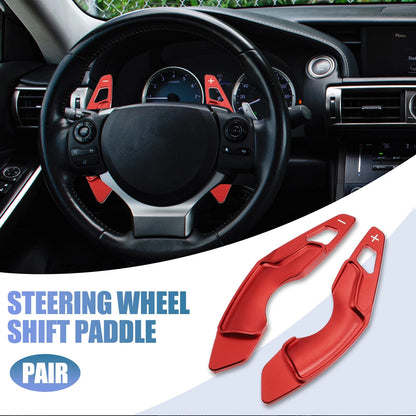 Red Steering Wheel Paddle Shifter Extensions for Lexus IS350 IS250 IS300 (2013-)