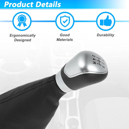 5 Speed Shift Gear Lever Knob for Ford Focus, Fiesta, B-Max, C-Max (2008-2018)