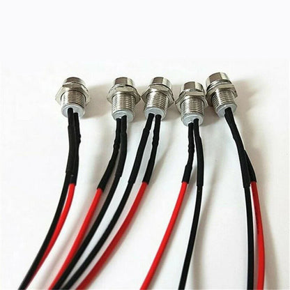 10 Pieces 8mm LED Indicator Lamp Warn Light for Car/Boat Dash Panel
