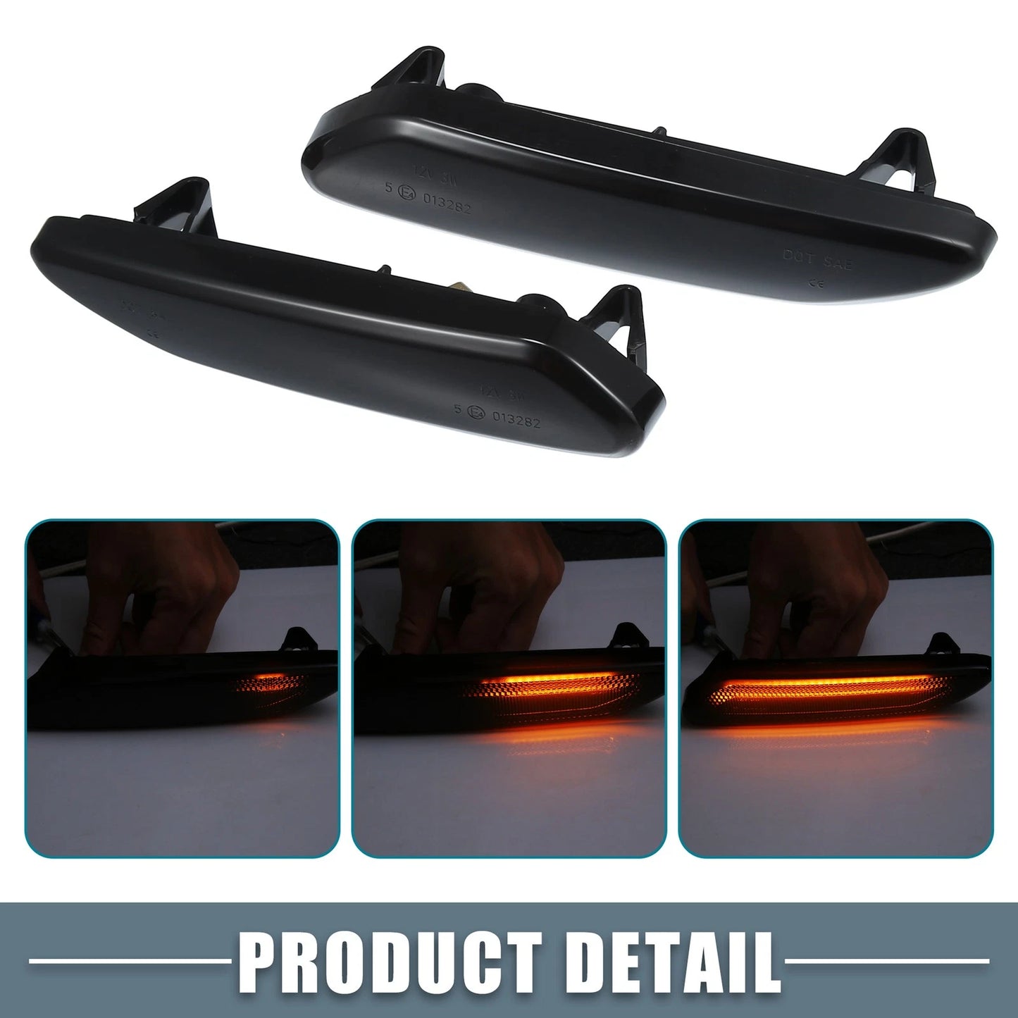 LED Side Marker Amber Light 63132221503 for MINI Cooper Paceman (2013-2016)
