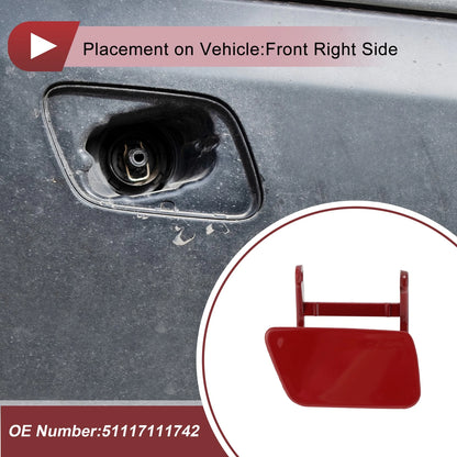 Bumper Headlight Washer Nozzle Cover for BMW 525i (2004-2005) Red