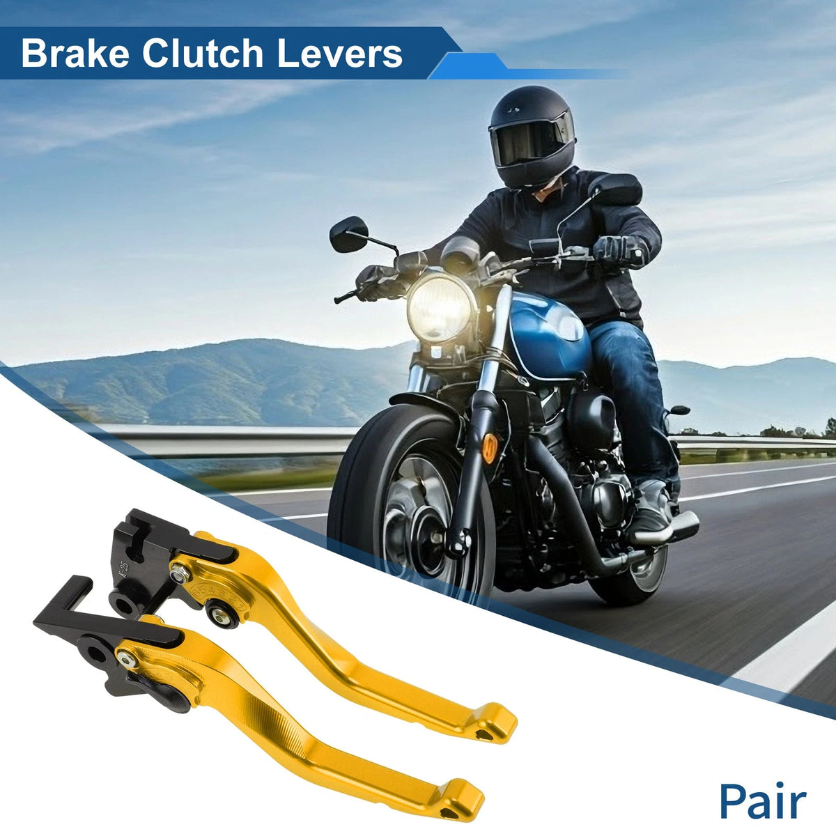 Adjustable Short Brake Clutch Levers / 1Pair for Kawasaki KLX 300 (2021–2025)
