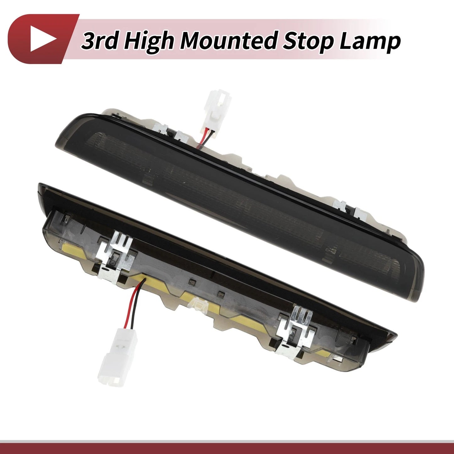 Black LED Third Brake Light for Toyota Yaris Mk3 Hatchback (2012-2020)
