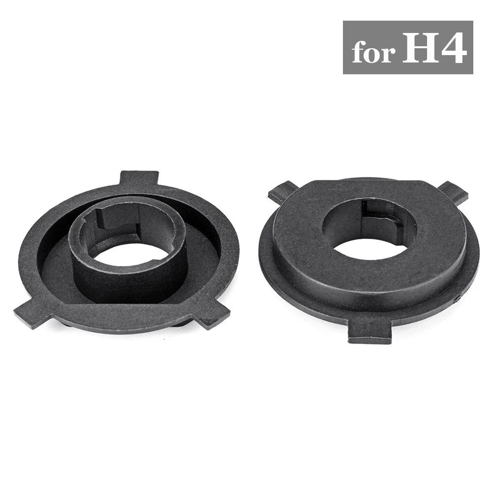 2 x Black Headlight Bulb Base Adapter Socket Retainer for LED H4