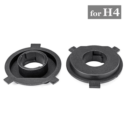 2 x Black Headlight Bulb Base Adapter Socket Retainer for LED H4