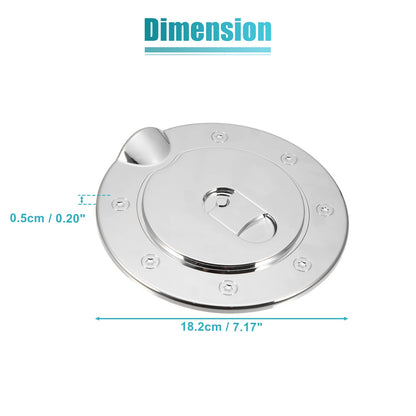 Chrome Plated Fuel Tank Filler Cap Cover Decoration Stick-on for GMC Sierra 3500