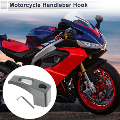 Rectangular Slot Motorcycle Hanging Hook 1 Set Titanium Tone 61mm Length