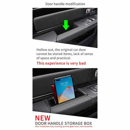 4x Side Door Handle Storage Organizer Box for Dodge Ram 1500 2500 3500 (2002-2023)