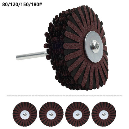 3" Cloth Flap Wheel Polishing Abrasive for Dremel Rotary Tool (80-180 Grit)