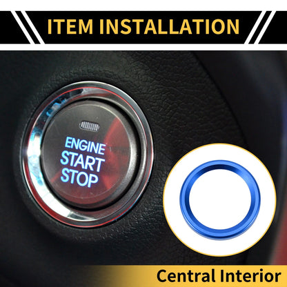 Engine Start Stop Button Cover Ring for Ford Maverick (2022) Blue