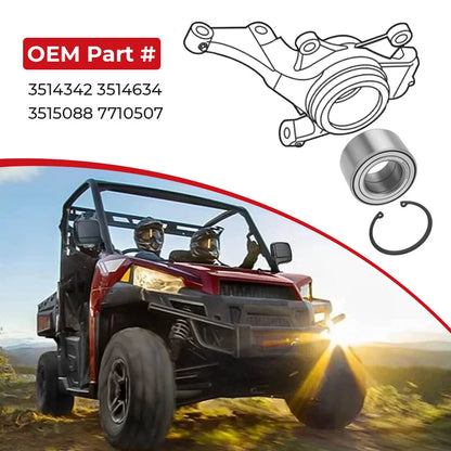 4 Front & Rear Wheel Bearings for Polaris Ranger 900 XP Crew (2013–2019)