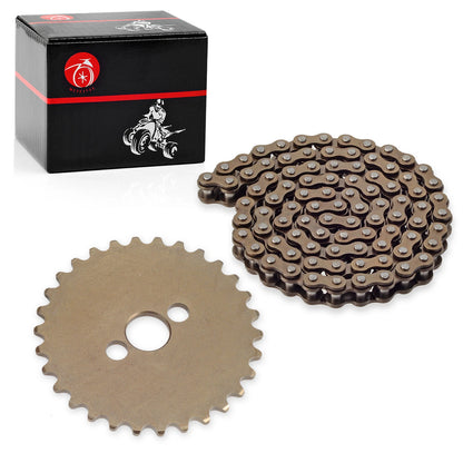 2 x Camshaft Sprocket 30T & Cam Timing Chain 90L for Honda CRF100F (2004–2013)