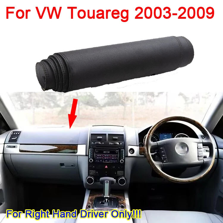 RHD Leather Dashboard Cover Dash Protector Pad Mat for VW Touareg (2003–2009)
