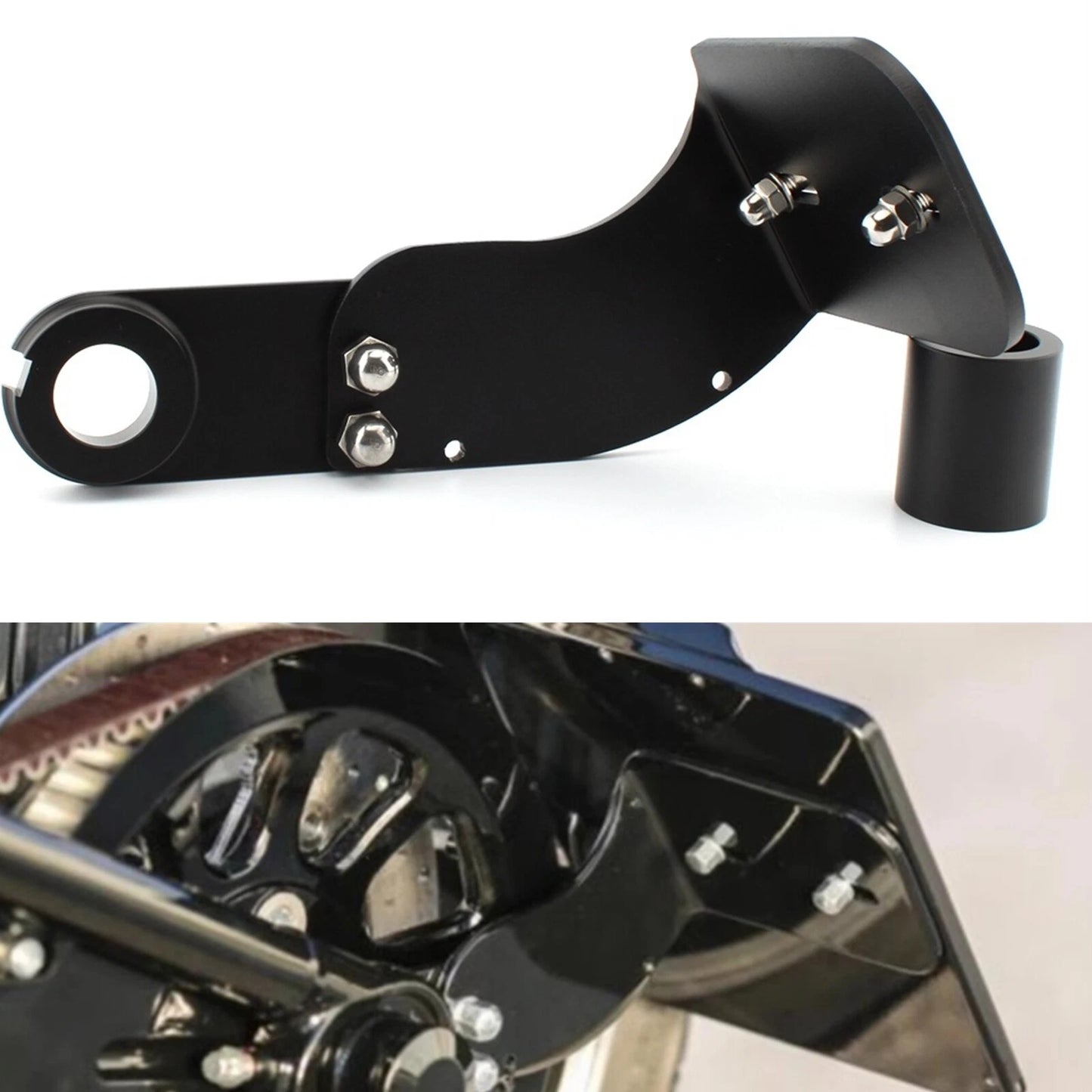 Black Rear Mount License Plate Bracket for Harley Softail Breakout (2018-2022)