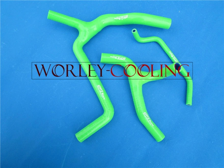 Aluminum Radiator for KAWASAKI KXF450 KX450F (2010-2011) + Y Hose Kit Green