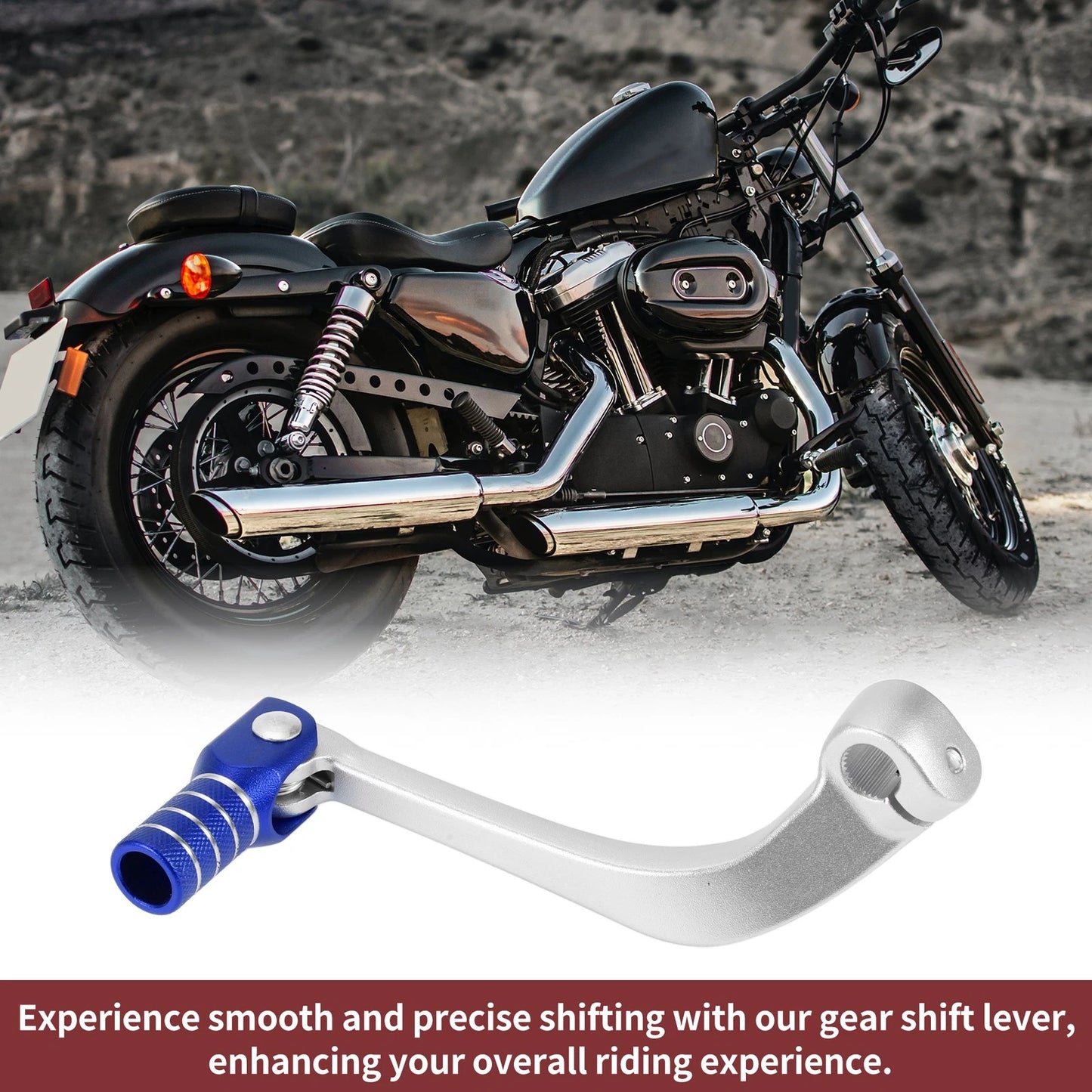 Folding Motorcycle Gear Shifter Lever for Honda CRF110F (2013-2018) Silver Tone