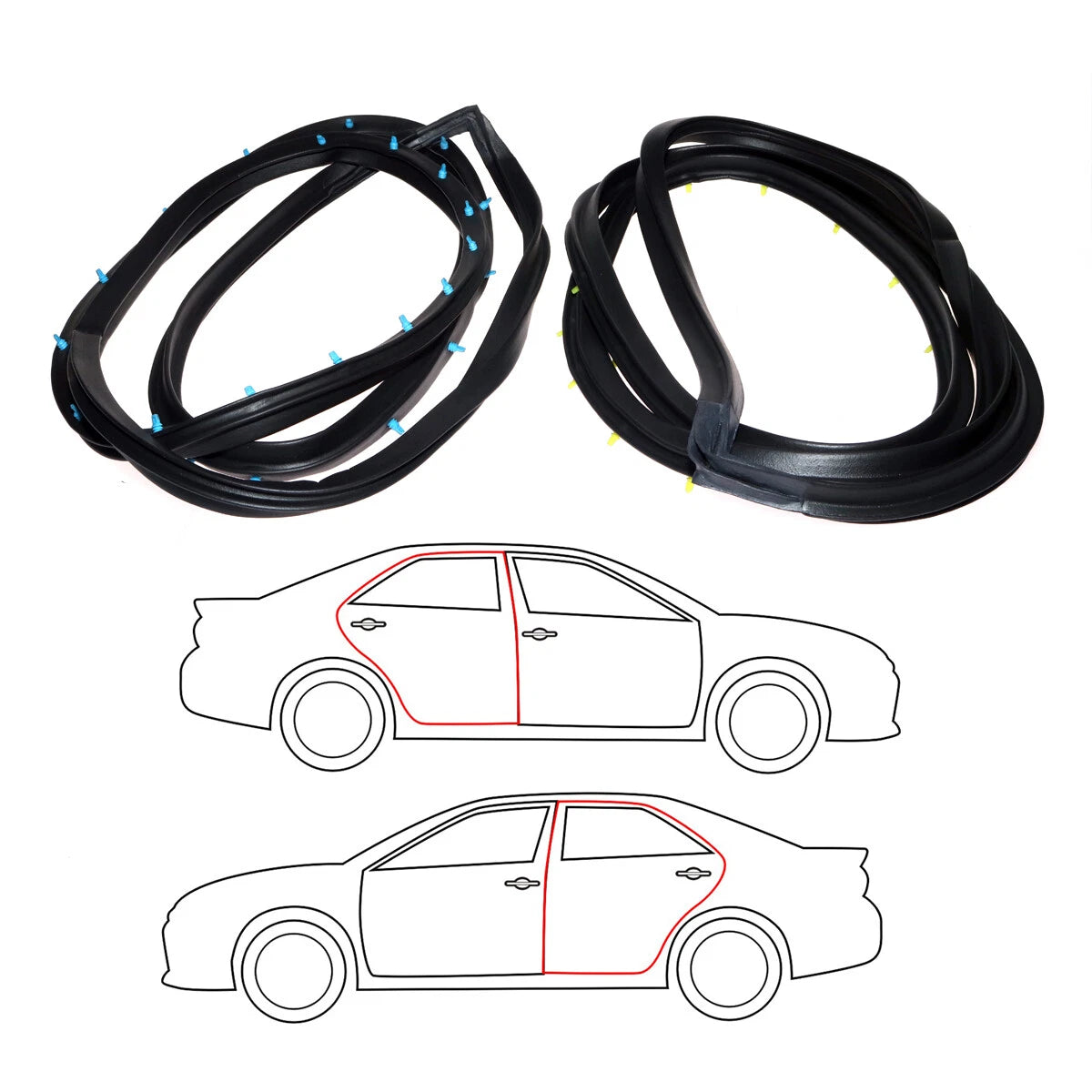 Rear Door Weatherstrip Seal for Toyota Corona Mark II 1968-1972