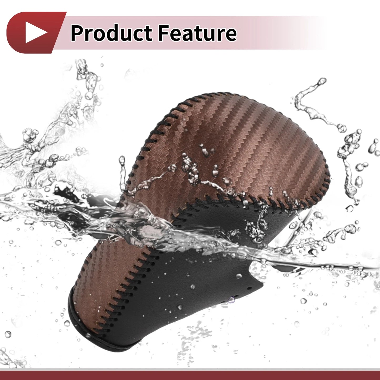 Brown Carbon Fiber Gear Shift Knob Cover for Honda Accord (2008-2012)