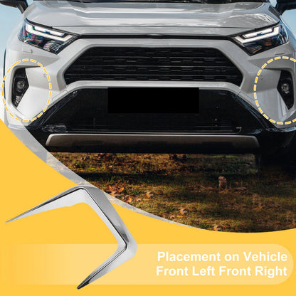 2 x Fog Light Cover Trim for Toyota RAV4 (2019–2025)