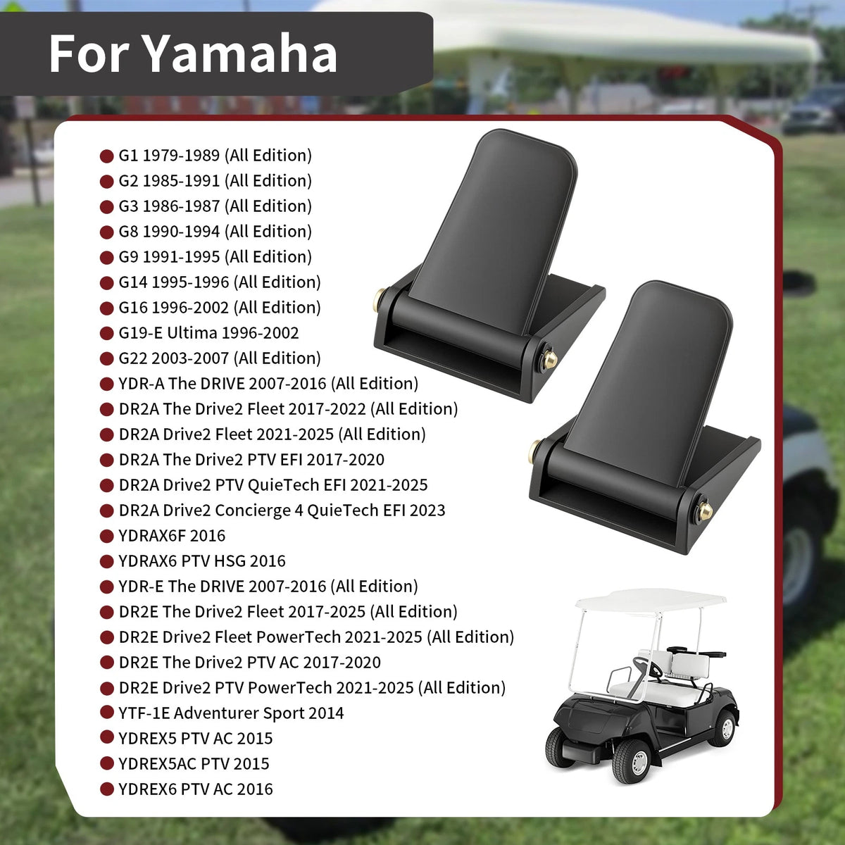 Yamaha YDRAX6F YDRAX6 PTV HSG Golf Cart Bag Rack Strap Buckle 2pcs/set