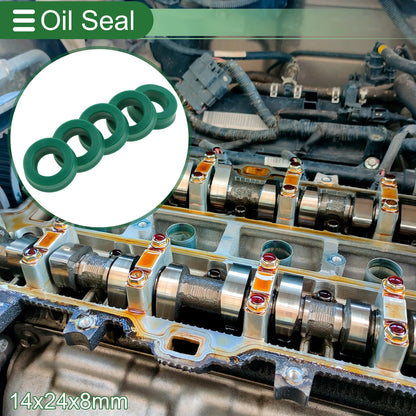 Oil Seal / 14x24x8mm / Rotary Shaft Seal TPU Green 5 Pcs for MakeModel