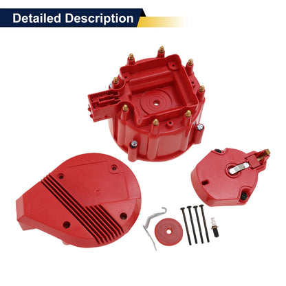Distributor Cap Red Metal for Chevy Ford