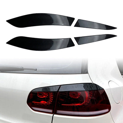 Carbon Fiber Rear Tail Light Eyelid Trim Cover for VW Golf 6 (2008-2013)