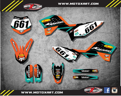 Custom Graphics Kit VITAL Style Decals for KTM 65 (2009-2015)